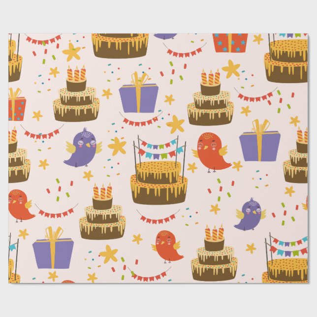 HAPPY BIRTHDAY WRAPPING PAPER (Flat)