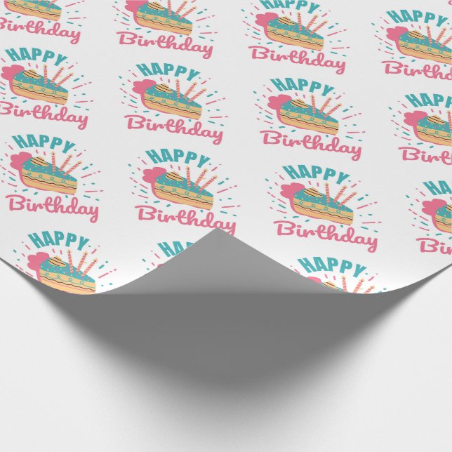Happy Birthday  Wrapping Paper (Corner)