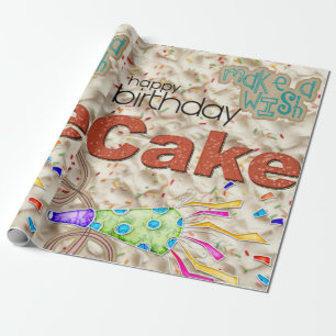 Happy Birthday Wrapping Paper Friends Family 