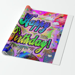 Happy Birthday Wrapping Paper Vista Express