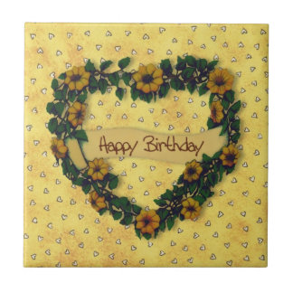 Happy Birthday Wreath Tile
