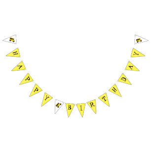 Happy Birthday Yellow School Bus Teacher Education Bunting Flags