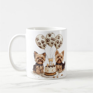 Happy Birthday Yorkie Dogs Coffee Mug