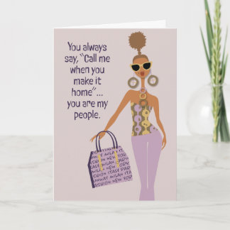 Happy Birthday - You always say "call me..." Thank You Card
