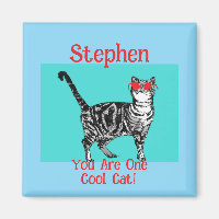 Happy Birthday You Cool Tabby Cat Mens Husband