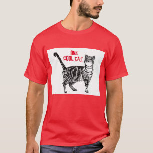 Happy Birthday You Cool Tabby Cat  T-Shirt