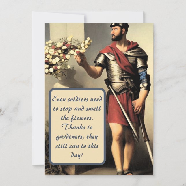 Happy birthday you great gardener! Birthday Card (Front)