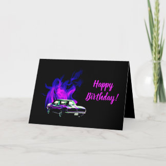Happy Birthday, You melt my tires, Funny Hot Rods Card
