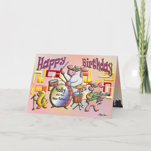 Happy Birthday!  You Rock! Card (Front)