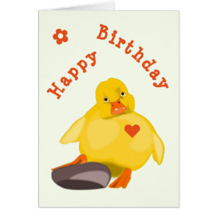 Happy BirthdayBaby Card Yellow Duckling