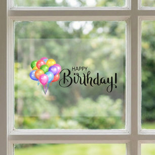 🎂Happy Birthday🎈Balloons🎉Window Cling