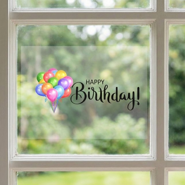 🎂Happy Birthday🎈Balloons🎉Window Cling (Instant party vibes.)