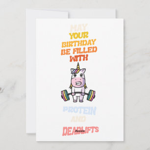 Happy birthdy card protein and deadlift lover 