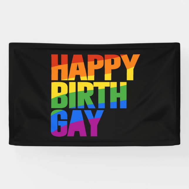 Happy Birthgay Banner (Horizontal)