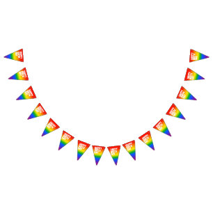 Happy Birthgay Bunting Flags