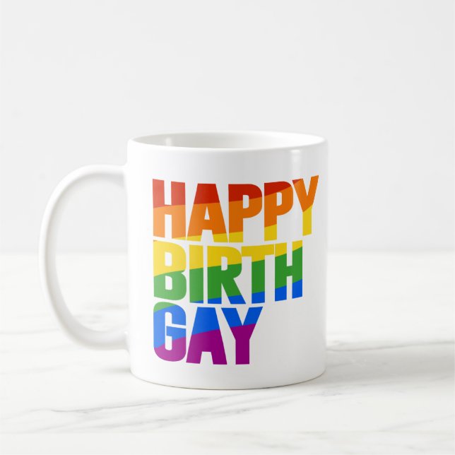 Happy Birthgay Coffee Mug (Left)