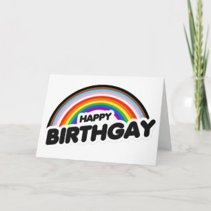 Happy Birthgay Progress Pride Card
