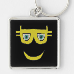 Happy Bitcoin Symbol Smile Keychain