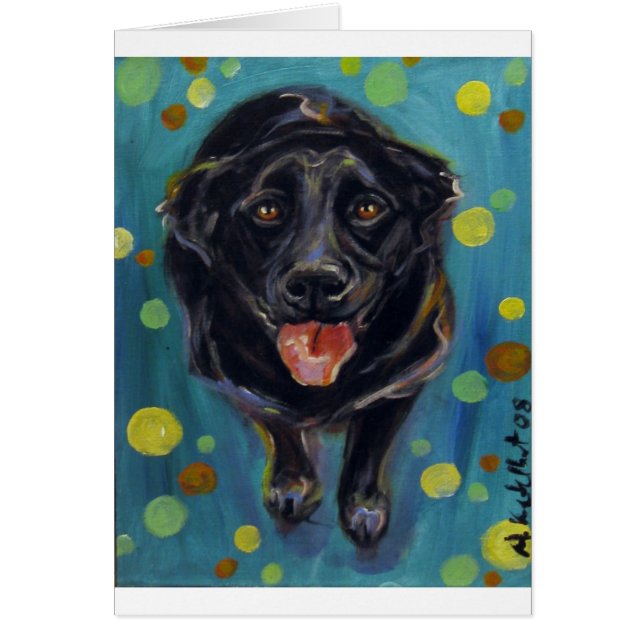 Happy black lab bubbles (Front)