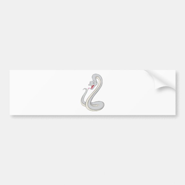 Happy Black Mamba Snake Bumper Sticker (Front)