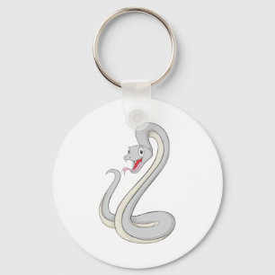 Happy Black Mamba Snake Keychain