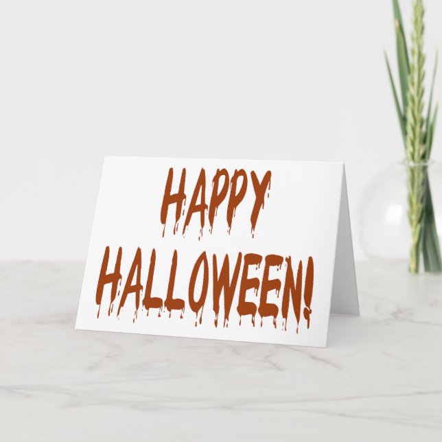 Happy Bloody Halloween Card (Front)