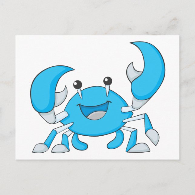 Happy Blue Crab Postcard (Front)