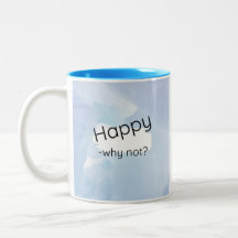 Happy blue mug