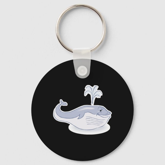 happy blue whale keychain (Front)