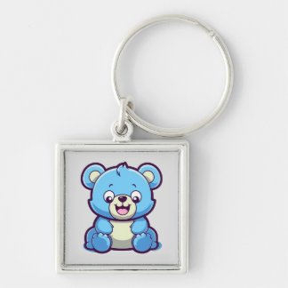 Happy Bluey Bear Keychain