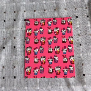 Happy Boba Tea Bubble Teas Bobas Kawaii            Postcard