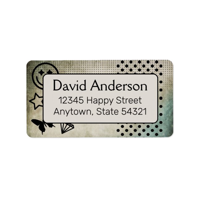 Happy Boho Custom Personalized Address Labels (Front)