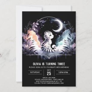 Happy Boho Tiger Birthday Invitation