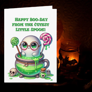 Happy Boo Day Cute Ghost photo Halloween cards