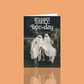 Happy Boo day Halloween 3 Photo Card