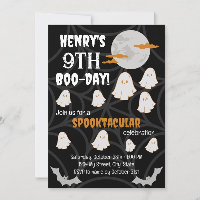 Happy Boo-Day Invitation (Front)