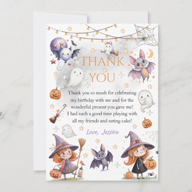 Happy Boo Halloween Carte de remerciements - migno (Devant)
