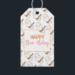 Happy Boo-thday Birthday Gift Tags<br><div class="desc">The perfect gift tags for a fun Halloween themed October birthday! Featuring happy ghosts and text that reads,  Happy Boo-thday!</div>