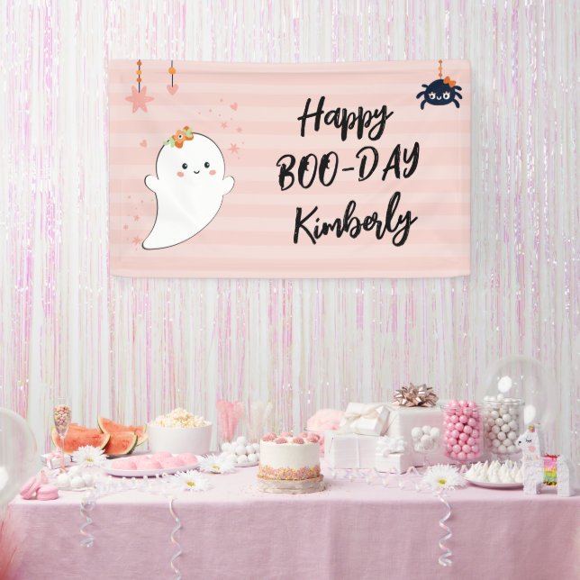 Happy Booday Halloween Birthday Banner (Party)