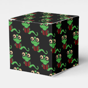 Happy Bookworm Black Favor Box