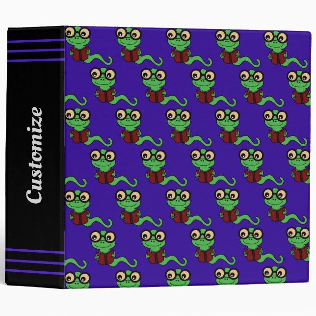 Happy Bookworm Purple Binder (Front/Spine)