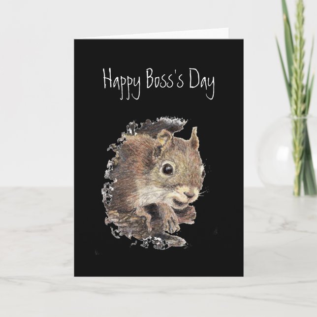 Happy Boss Day,to only sane one in nuthouse Card (Front)