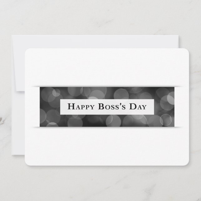 Happy Boss's Day (bokeh) Invitation (Front)