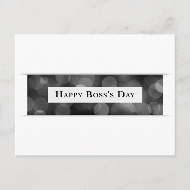 Happy Boss's Day (bokeh) Postcard (Front)