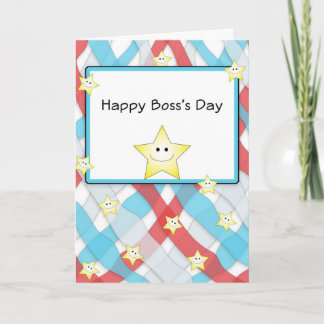 Happy Boss's Day Greeting Card with Stars