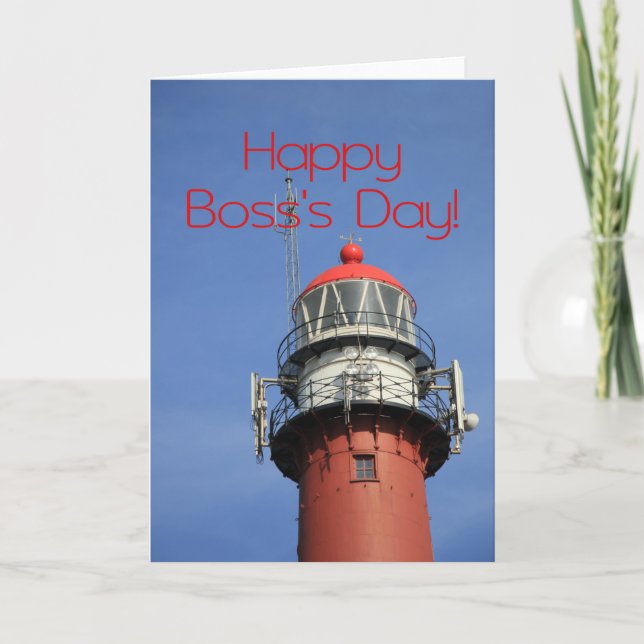 Happy Boss's Day Lighthouse Card (Front)