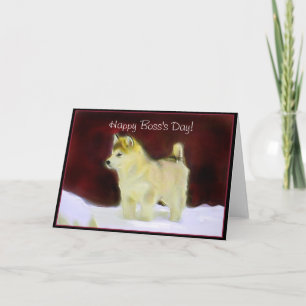 Happy Boss's Day Malamute greeting card