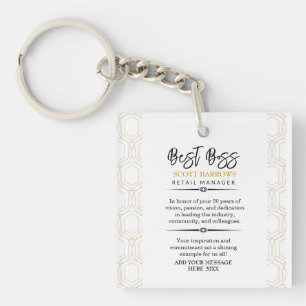 Happy Boss's Day Plaque Keychain