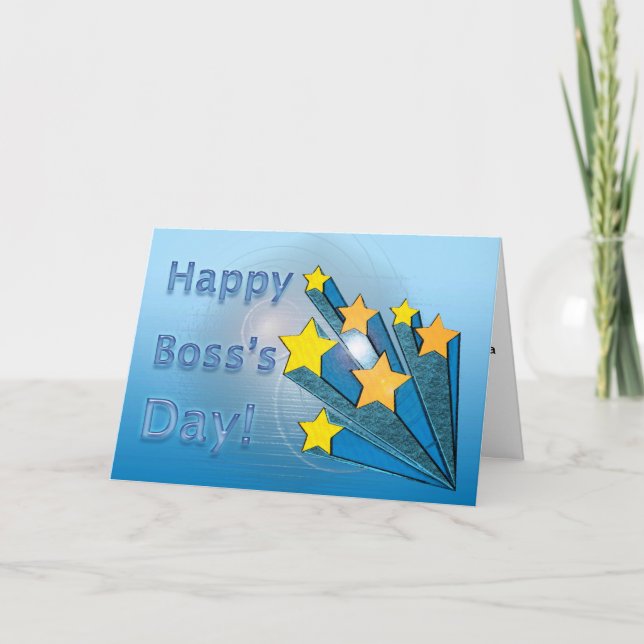 Happy Boss's Day Shooting Star Card (Front)