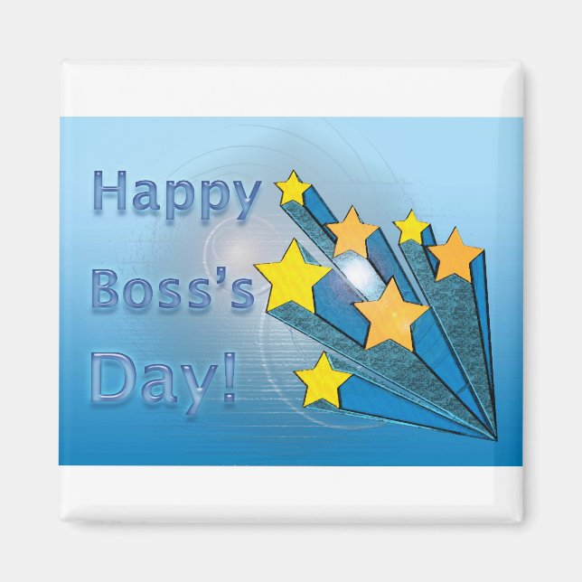 Happy Boss's Day Shooting Stars Magnet (Front)